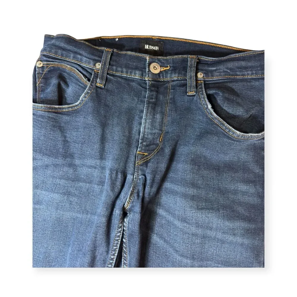 Hudson Blake Slim Straight Jeans Men’s‎ 32X34 Medium Wash Designer